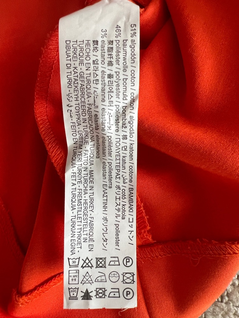 Zara High Waist Orange Tailored Shorts - Picture 3 of 4